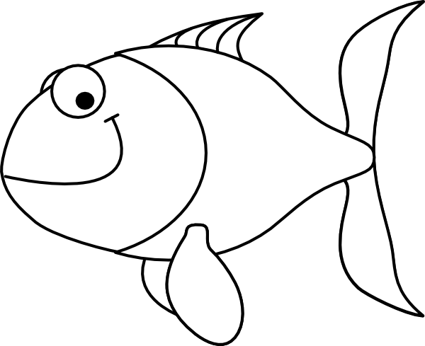 Cartoon Fish Outline - ClipArt Best