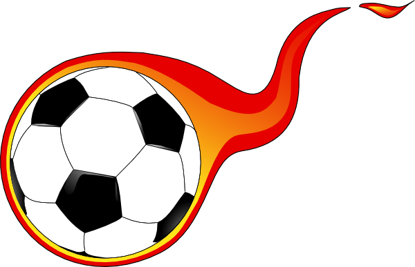 Flaming Soccer Ball clip art - vector clip art online, royalty ...