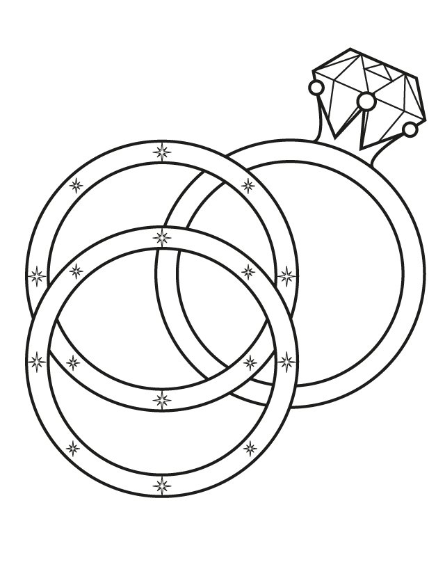 wedding ring Colouring Pages