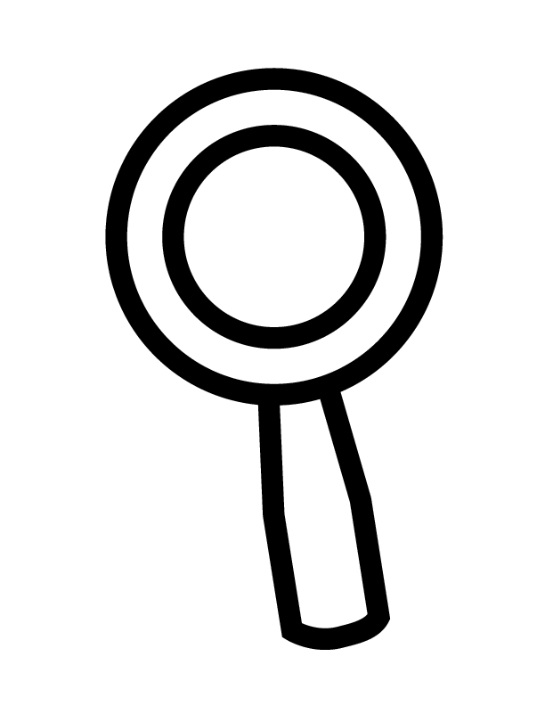 magnifying glass coloring page
