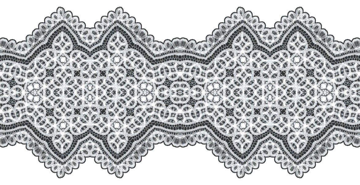 ArtbyJean - Paper Crafts: Lace pattern seamless borders in black ...