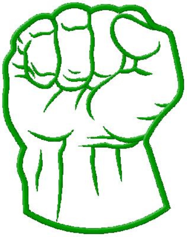 Hulk Fist Machine Applique Design In 4 Sizes Shoply Cliparts.co