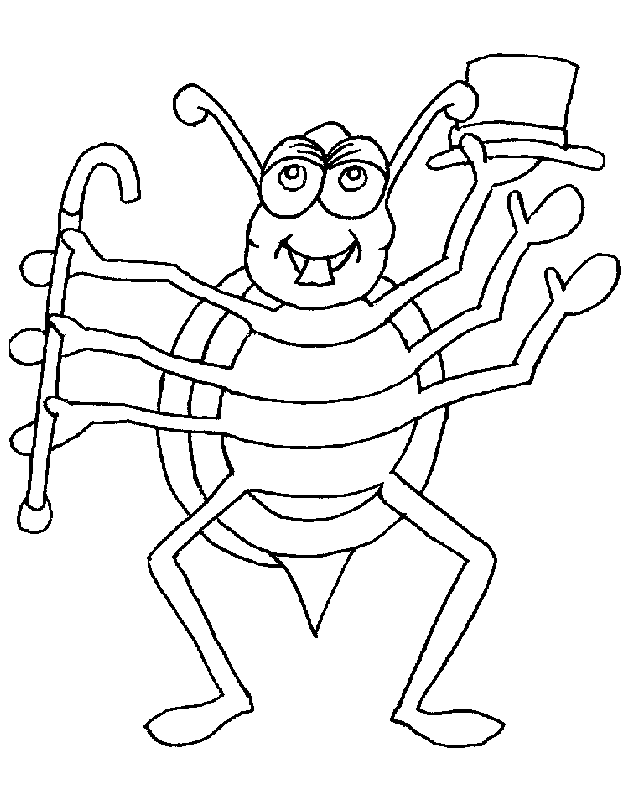 Dancing Cockroach Free Coloring Pages for Kids - Printable ...