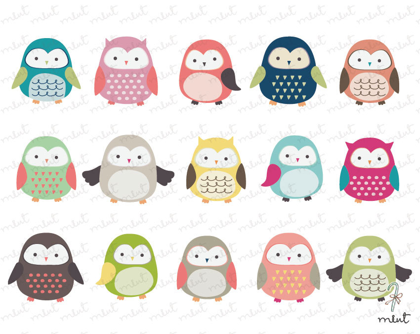 Popular items for cute owl clip art on Etsy