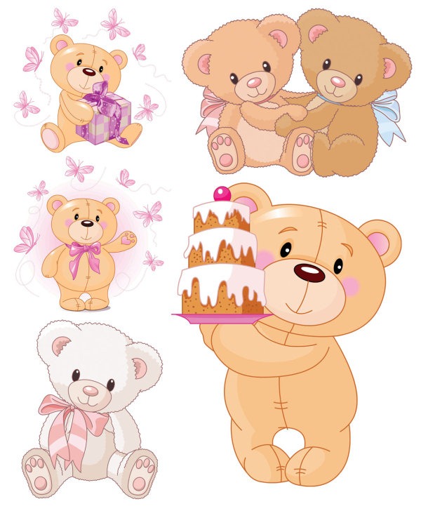 Teddy Bear Cartoon Graphics Collection | My Free Photoshop World
