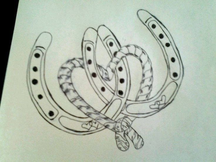horse shoe tattoos | This Is A Rough Drawing Of My First Tattoo ...