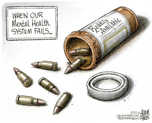 Guns and mental illness: Cartoons of the day