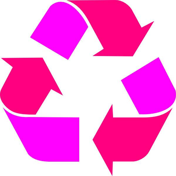 Two Tone Pink Recycle Symbol clip art - vector clip art online ...