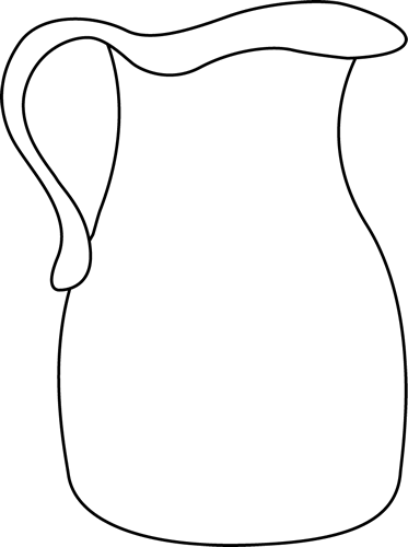 Black and White Pitcher Clip Art - Black and White Pitcher Image