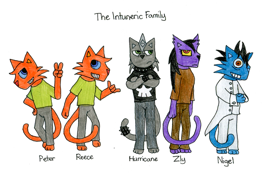 The Intuneric Family (Cartoon Style) by Chookgirl on DeviantArt