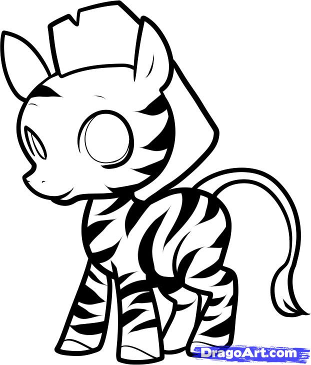 How to Draw a Zebra for Kids, Step by Step, Animals For Kids, For ...