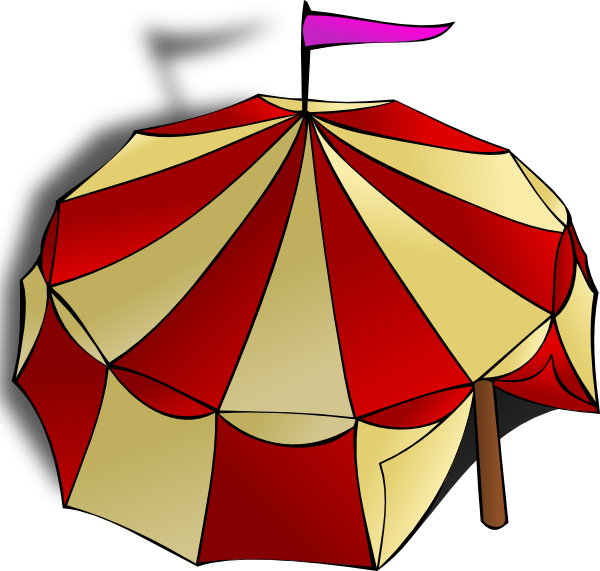 Circus Tent 3 clip art - vector clip art online, royalty free ...