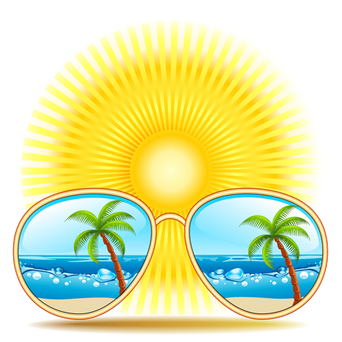 Stylish Sunglasses vector 02 - Vector Life free download