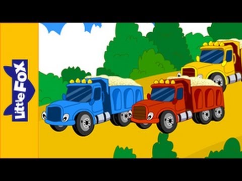 Five Big Dump Trucks - Song for Kids by Little Fox - YouTube
