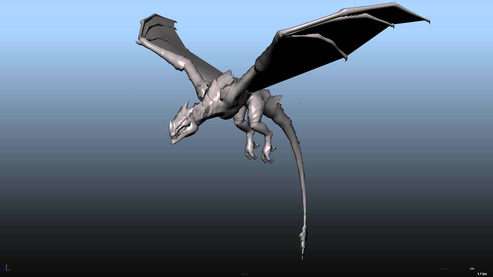 3D animation - Dragon fly cycle - YouTube