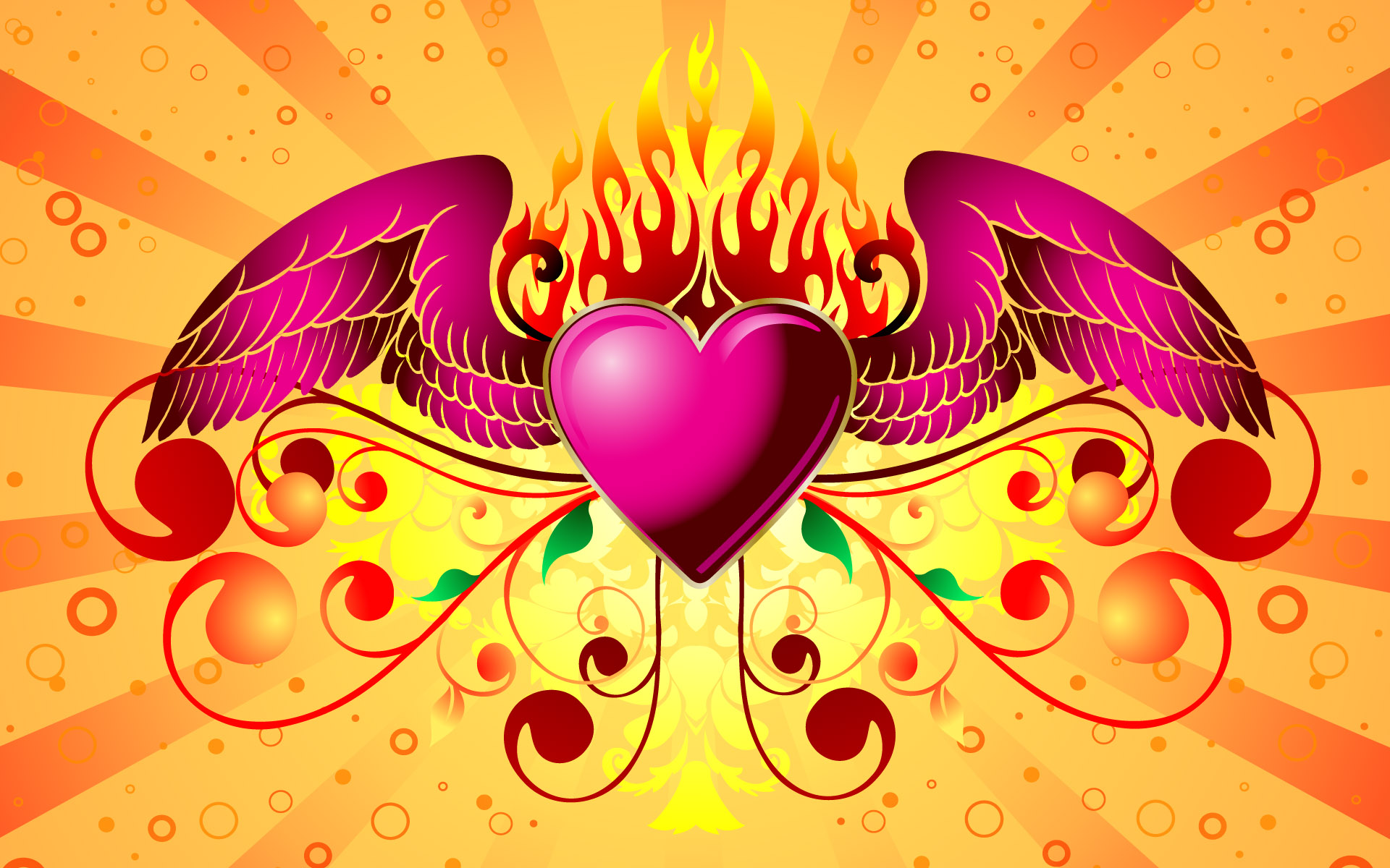 Heart With Wings Wallpapers