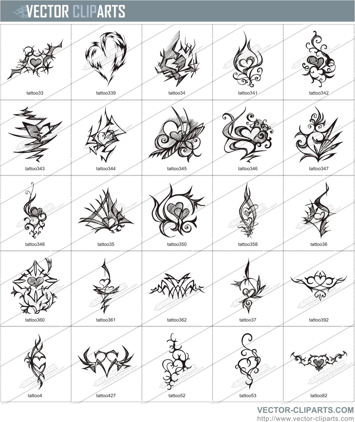 Gallery For > Heart Tattoo Stencils