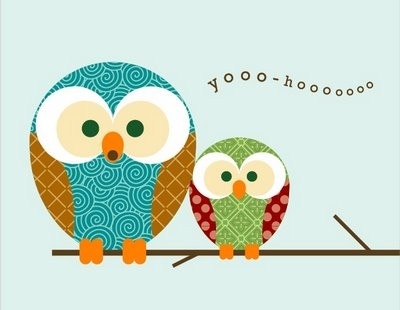 cute owl notecard