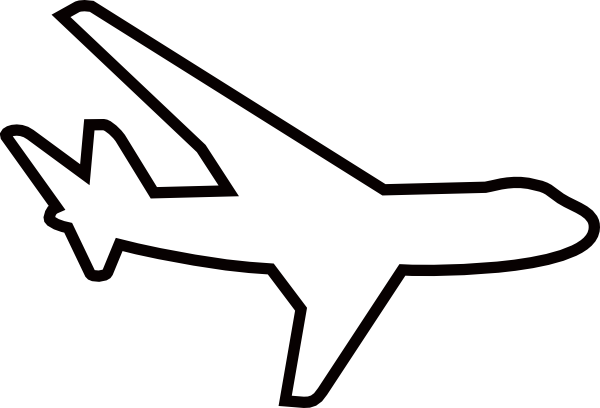 free black and white airplane clipart - photo #32