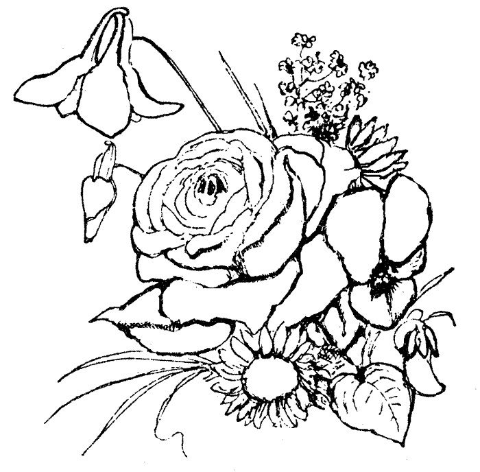 Free Coloring Pages Of Flowers And Butterflies