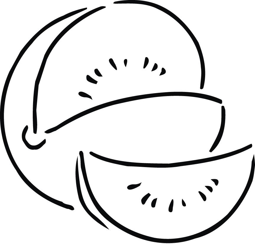 coloring sheet of melon outline for kids - Coloring Point ...