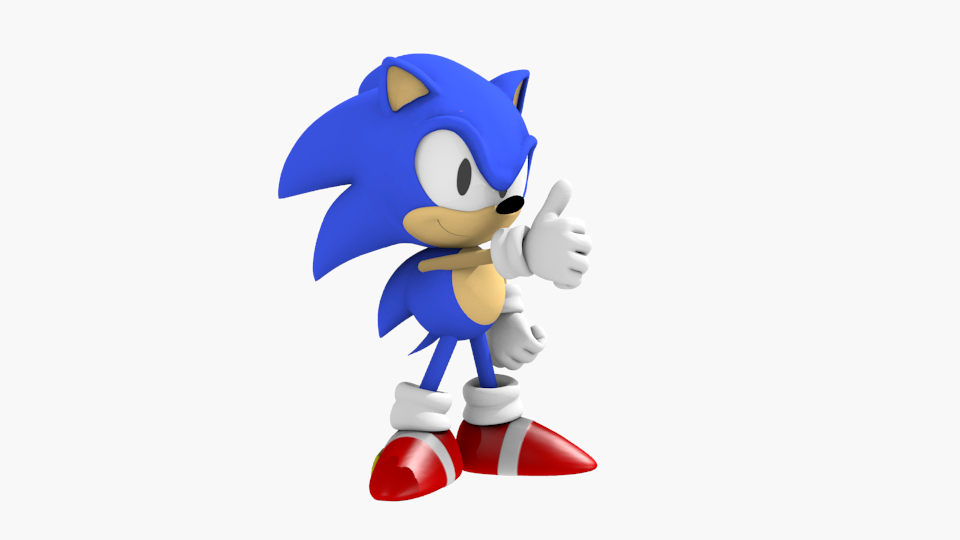Classic Sonic Thumbs up his Thumb by DoodleyStudios on deviantART