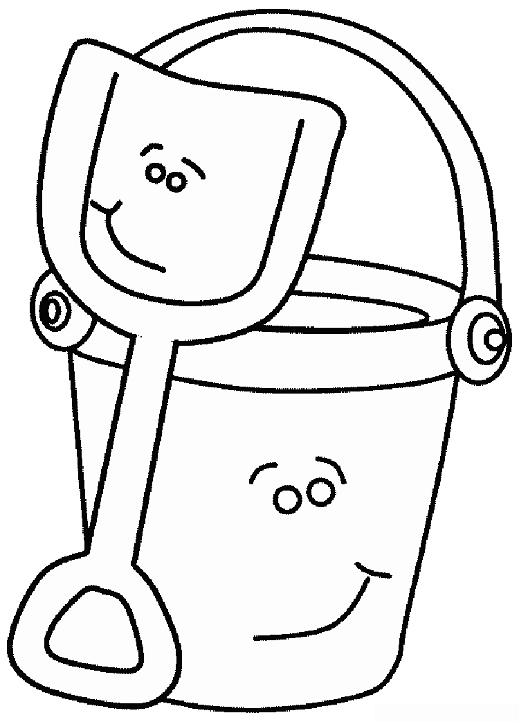 Sand bucket and shovel coloring page | Coloring pages | Pinterest