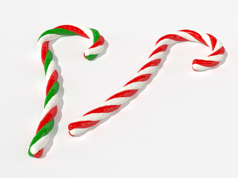 christmas candy canes 3d 3ds