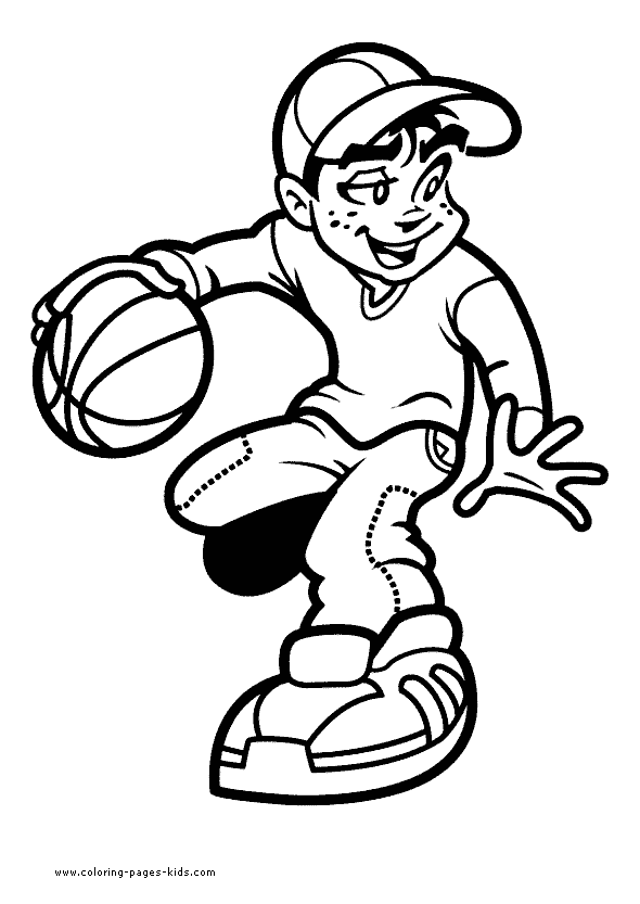 Basketballer color page - Coloring pages for kids!