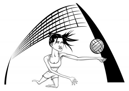 volleyball dig clipart - photo #44
