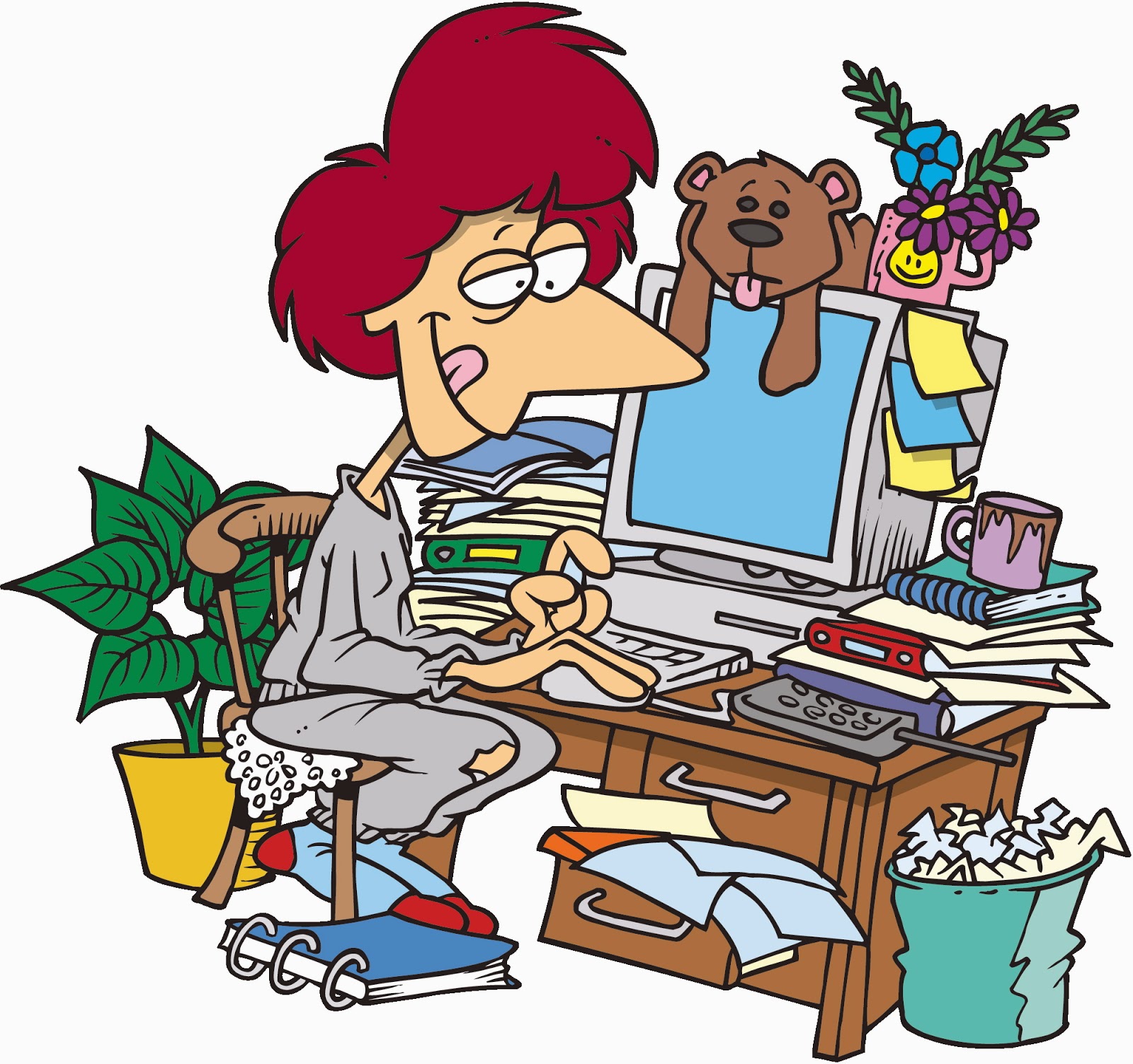 Images For > Disorganized Person Clipart