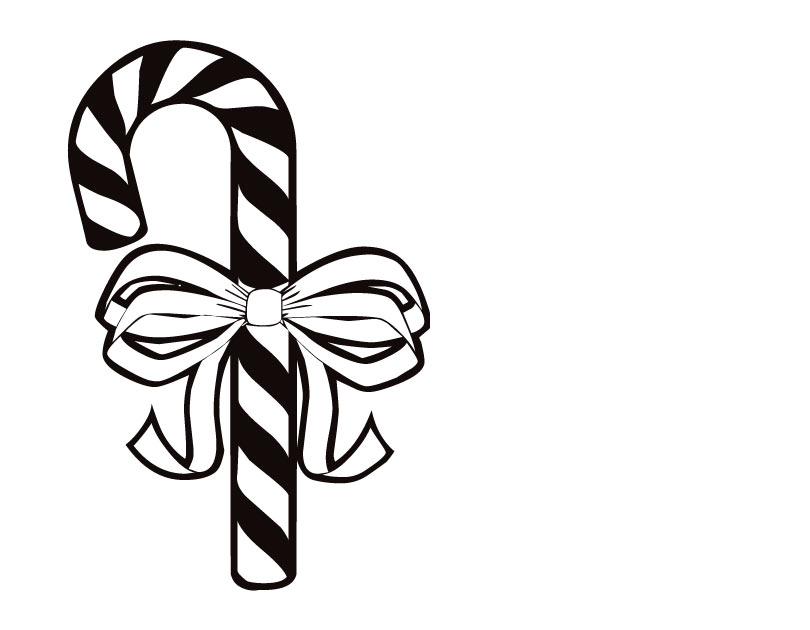 simple Christmas Candy Cane Coloring Pages for kids | Best ...
