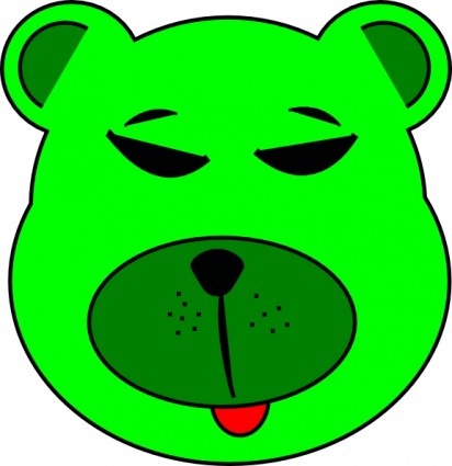 Green Bear clip art Vector clip art - Free vector for free download