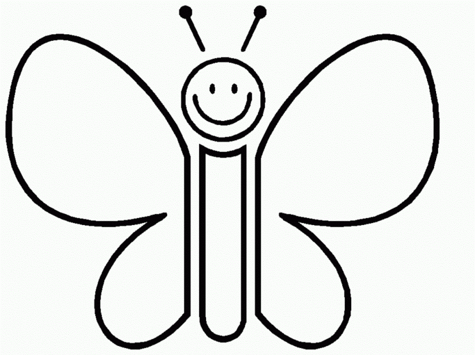 Simple Butterfly Coloring Pages Kids Sgmpohio 271261 Simple ...