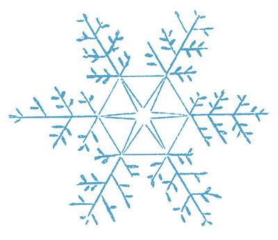 Vintage Clip Art - Pretty Snowflakes