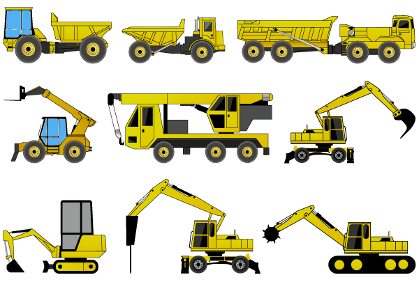 Free Construction Machines Illustrator Pack 2 | Download Free ...