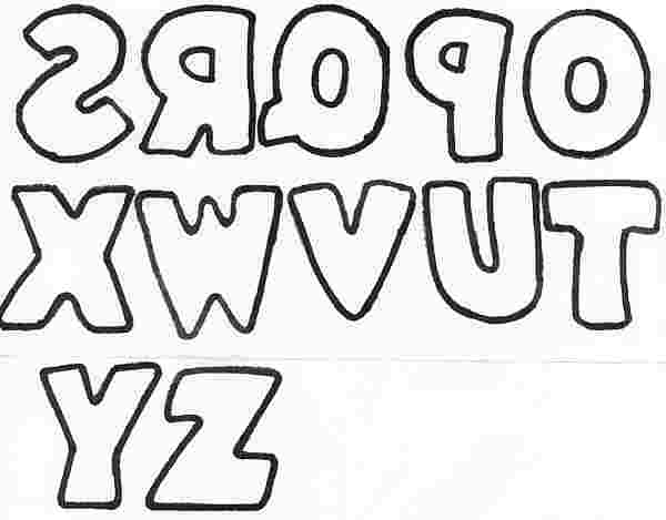 Free Printable Block Letters - Hand Drawn Style O-Z