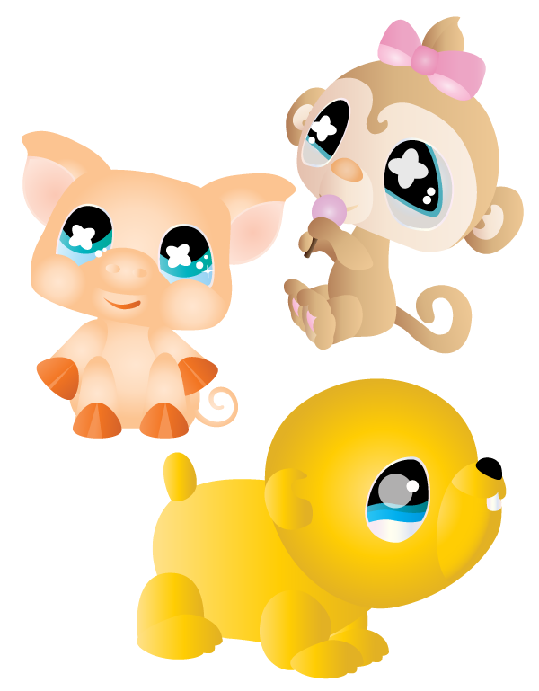 13 Free Packs of Animal Vector Graphics: Cute Cartoon Characters ...