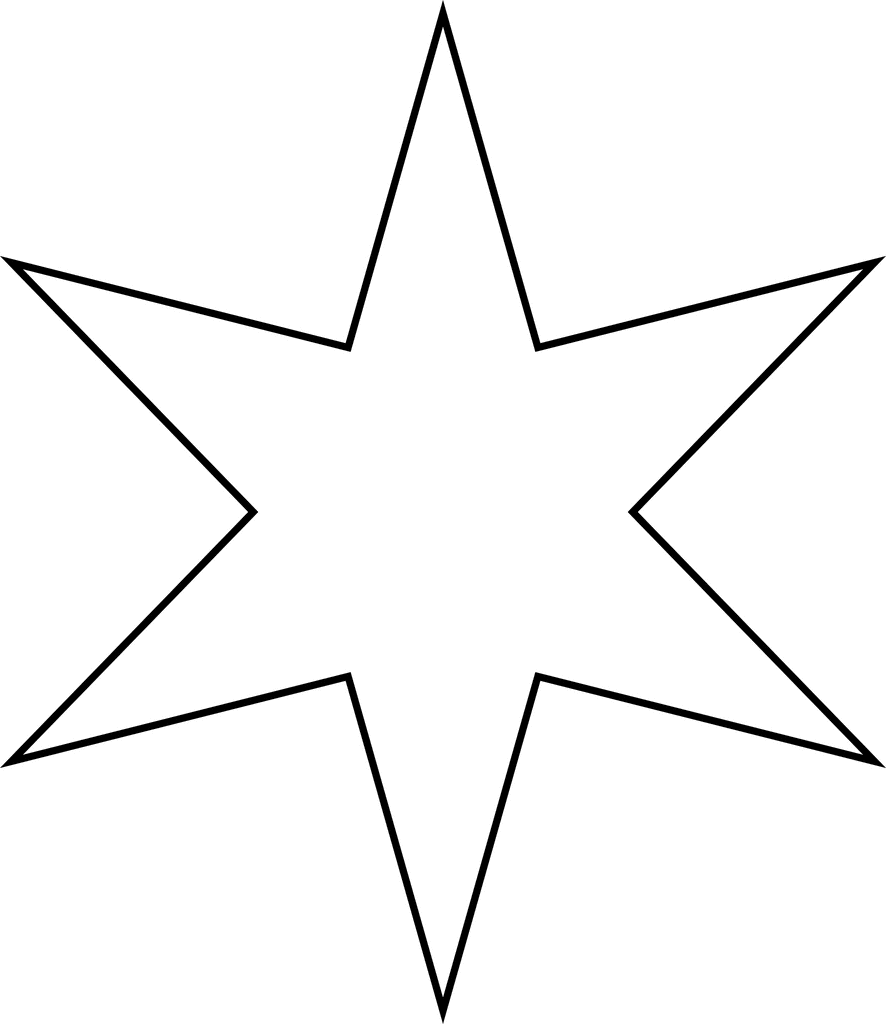 Christmas Star Clip Art Outline - Free Clip Art