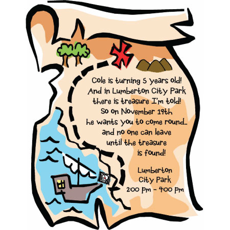 pirate birthday invitation, treasure map invitation - ClipArt Best ...