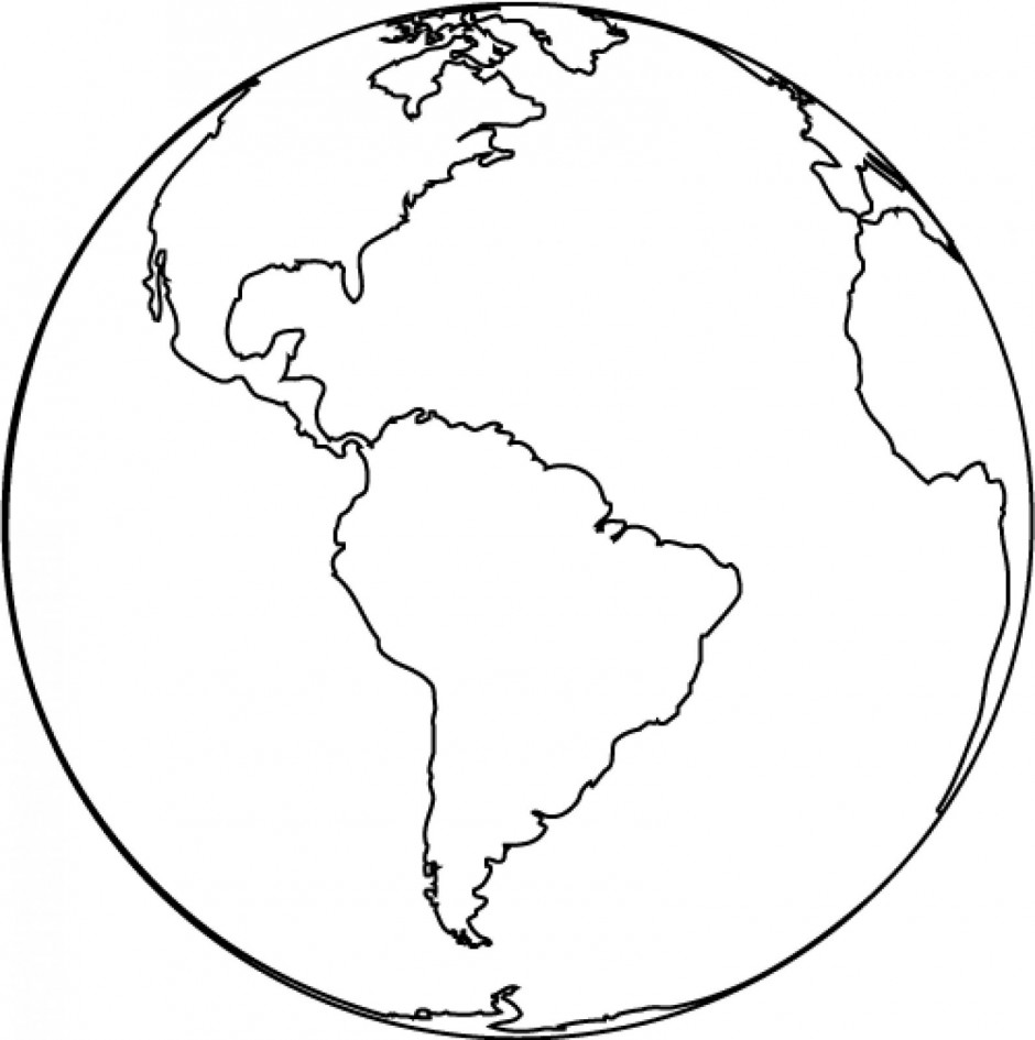 clipart of globe in black and white - photo #3