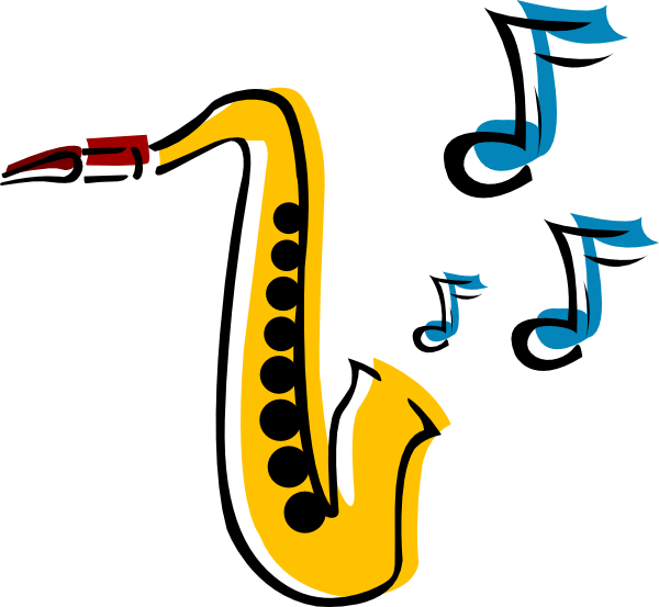 Saxophone 5 clip art - vector clip art online, royalty free ...