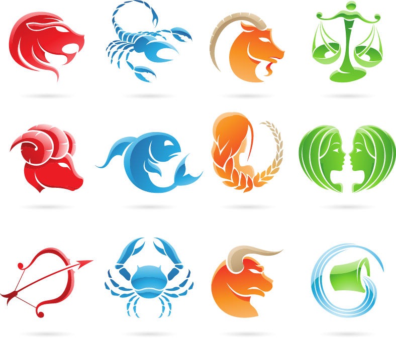 Set of 12 Zodiac Signs Vector Graphic | Free Vector Graphics | All ...