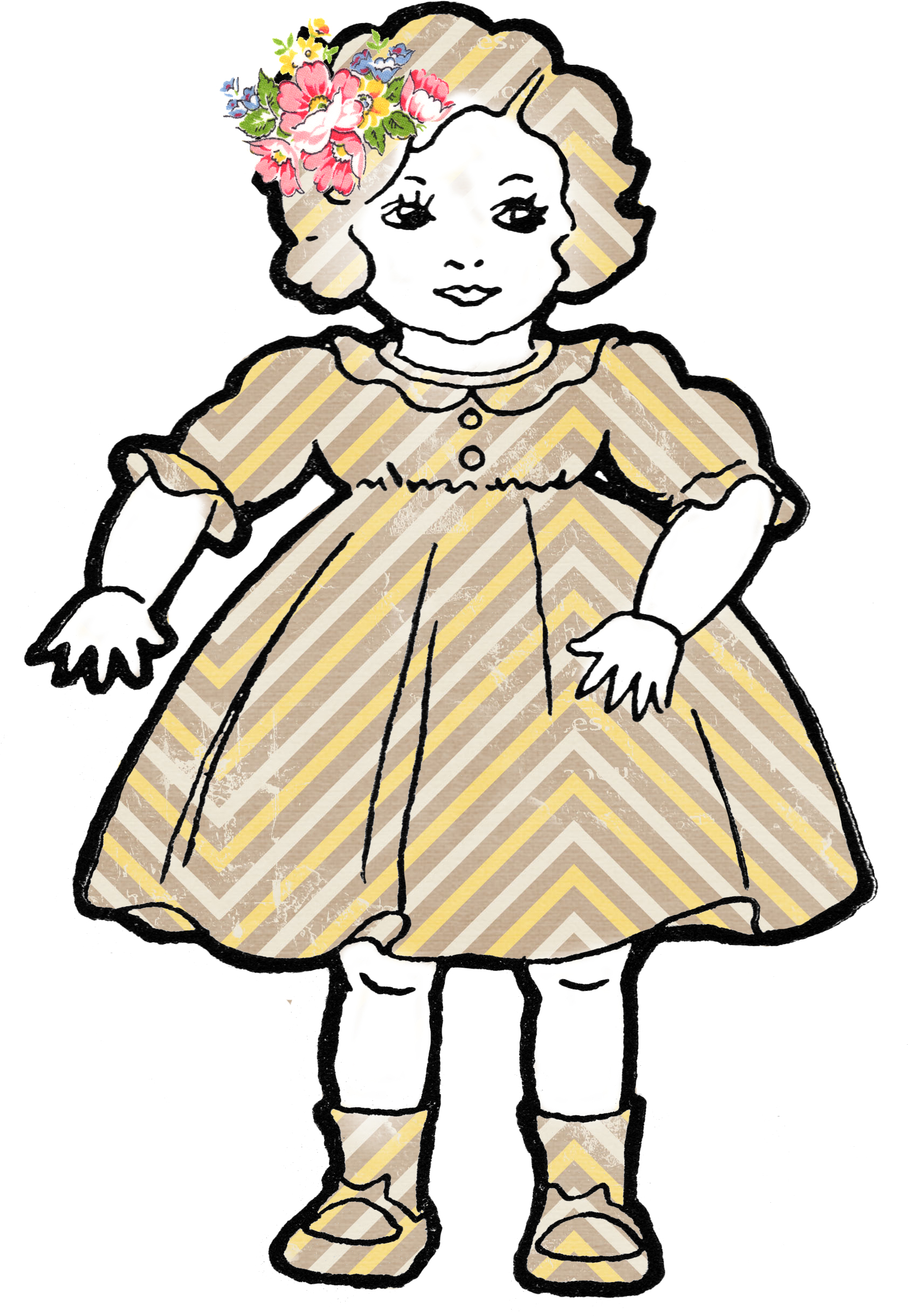 Doll Clipart Black And White | Clipart Panda - Free Clipart Images