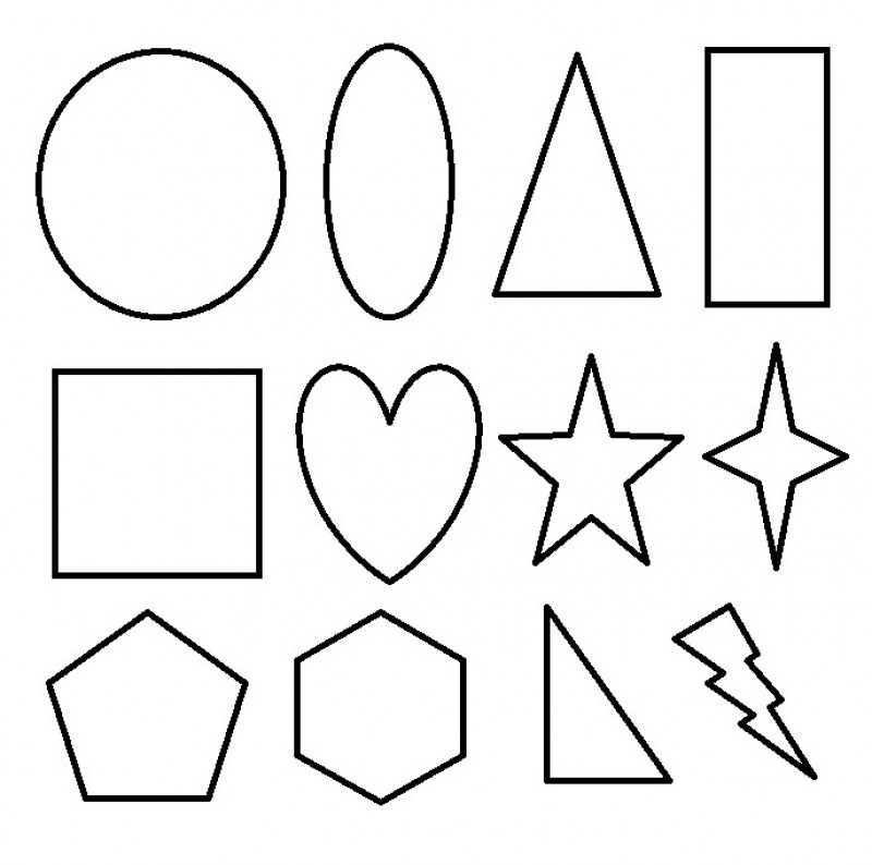 Shapes For Kids To Color - HD Printable Coloring Pages