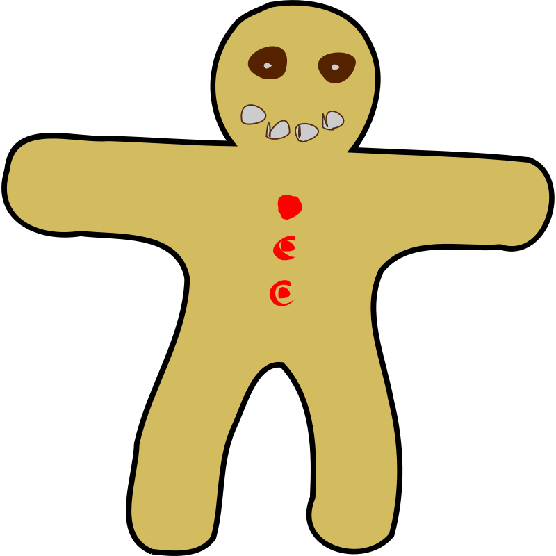 Clipart - Gingerbread Man