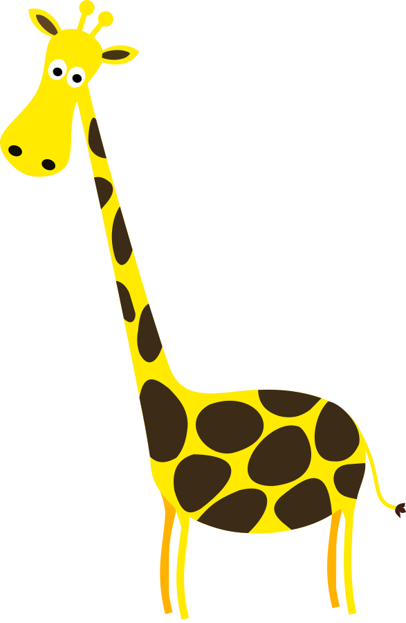 Giraffe contour medium 600pixel clipart, vector clip art ...