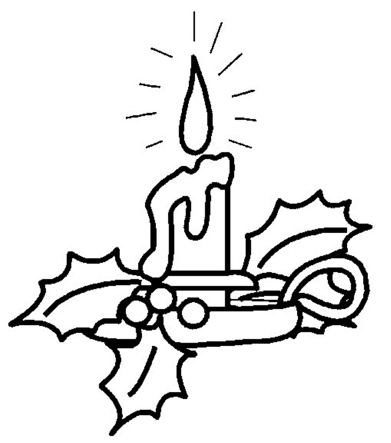 Download Free Coloring Pages For Christmas Candle Or Print Free ...