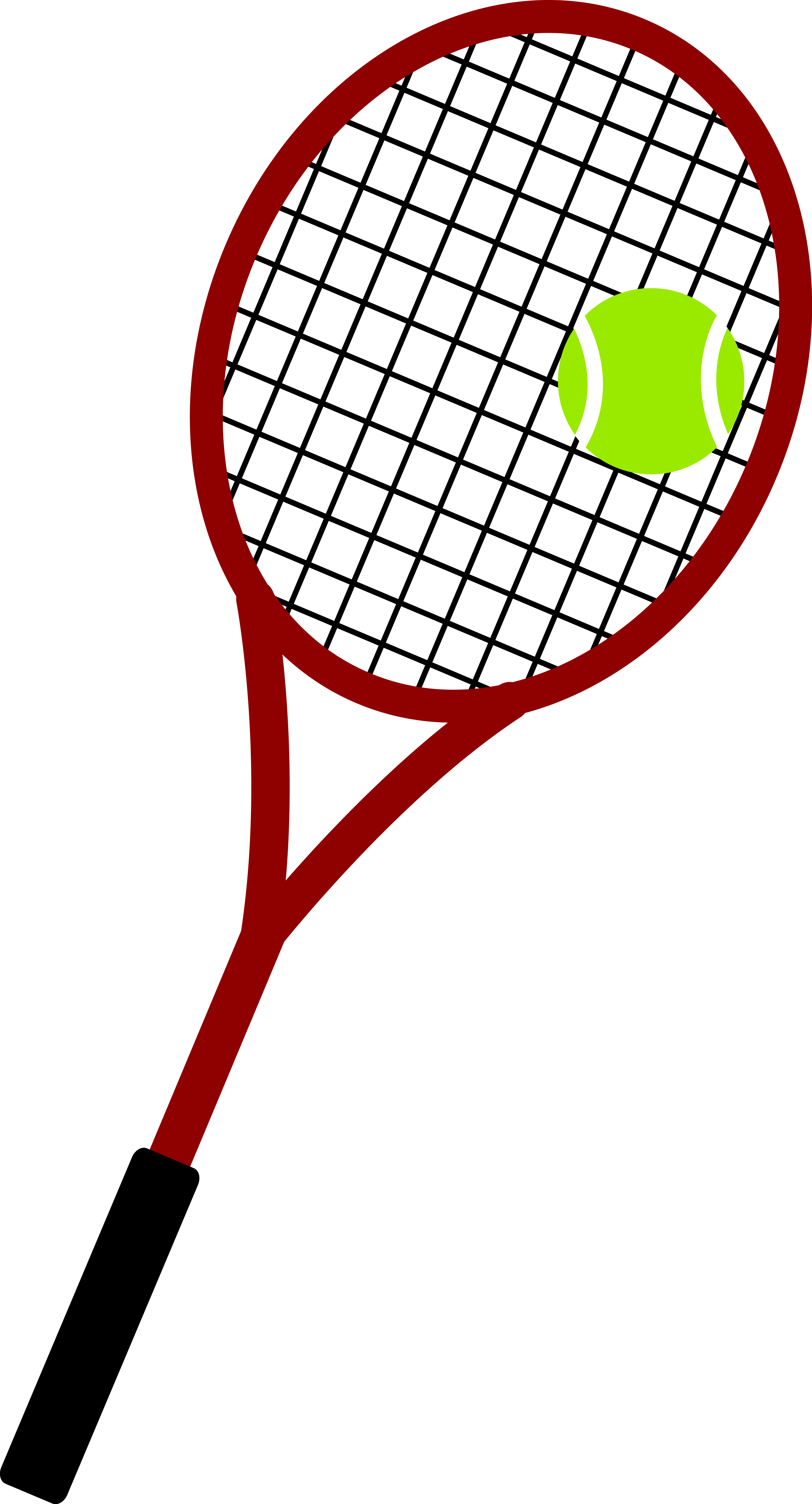 Tennis Racket and Ball - Free Clip Art