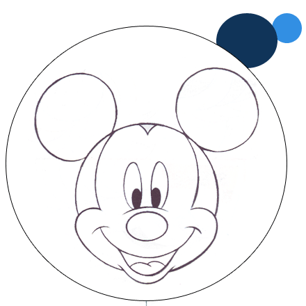 Mickey Mouse head outline - Imagui